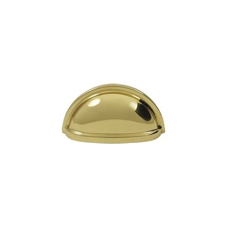 Deltana K43U3 Oval Shell Handle Pull Polished Brass, 10PK K43U3-XCP10